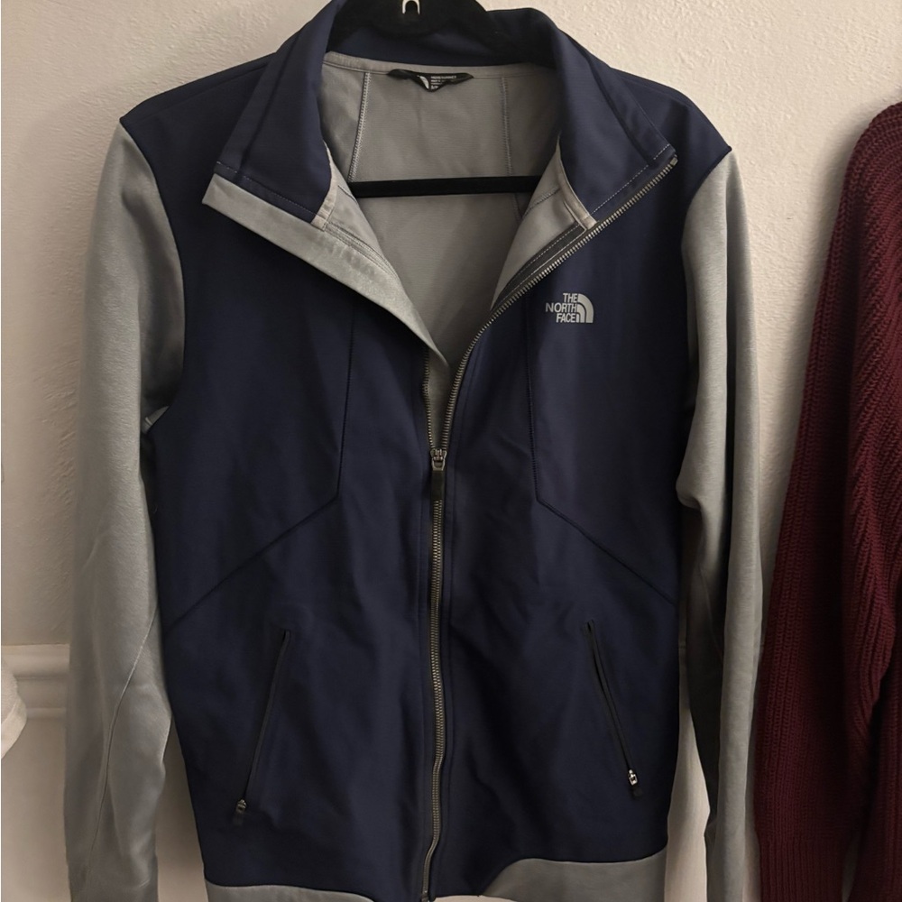 The North Face Blue and Gray Full-Zip Jacket